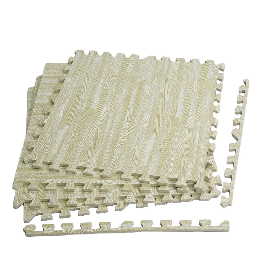 EVA foam Interlocking Puzzle Wood Mat Buy Natural Wood Grain printed
